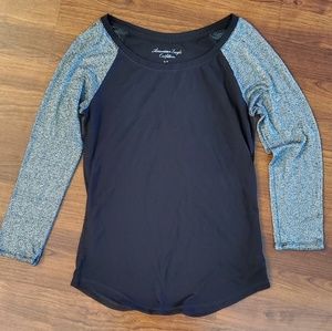 American Eagle Long Sleeve Shimmer Shirt